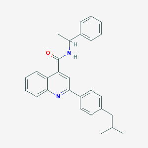 2-[4-(2-methylpropyl)phenyl]-N-(1-phenylethyl)quinoline-4-carboxamide