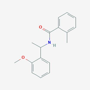 molecular formula C17H19NO2 B4525710 N-[1-(2-methoxyphenyl)ethyl]-2-methylbenzamide 