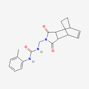 molecular formula C19H21N3O3 B4525726 1-[(3,5-Dioxo-4-azatricyclo[5.2.2.02,6]undec-8-en-4-yl)methyl]-3-(2-methylphenyl)urea 