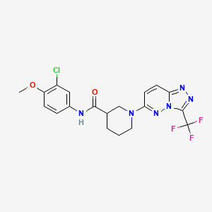 N-(3-chloro-4-methoxyphenyl)-1-[3-(trifluoromethyl)[1,2,4]triazolo[4,3-b]pyridazin-6-yl]piperidine-3-carboxamide