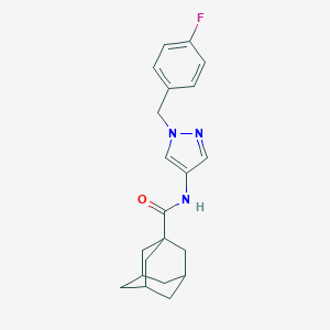 molecular formula C21H24FN3O B452575 N-[1-(4-fluorobenzyl)-1H-pyrazol-4-yl]-1-adamantanecarboxamide 