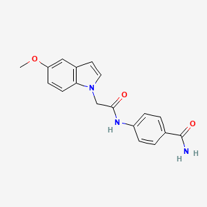 4-{[(5-methoxy-1H-indol-1-yl)acetyl]amino}benzamide