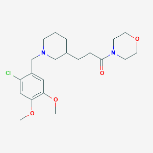 molecular formula C21H31ClN2O4 B4525785 4-{3-[1-(2-chloro-4,5-dimethoxybenzyl)-3-piperidinyl]propanoyl}morpholine 