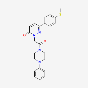 6-[4-(methylsulfanyl)phenyl]-2-[2-oxo-2-(4-phenylpiperazino)ethyl]-3(2H)-pyridazinone