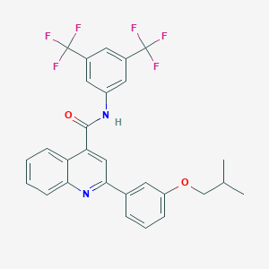 N-[3,5-bis(trifluoromethyl)phenyl]-2-[3-(2-methylpropoxy)phenyl]quinoline-4-carboxamide