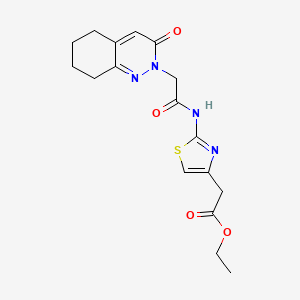 ethyl (2-{[(3-oxo-5,6,7,8-tetrahydrocinnolin-2(3H)-yl)acetyl]amino}-1,3-thiazol-4-yl)acetate