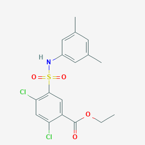 molecular formula C17H17Cl2NO4S B452583 Ethyl 2,4-dichloro-5-[(3,5-dimethylphenyl)sulfamoyl]benzoate 
