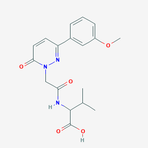 molecular formula C18H21N3O5 B4525837 N-{[3-(3-methoxyphenyl)-6-oxo-1(6H)-pyridazinyl]acetyl}valine 