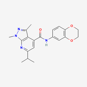 N-(2,3-dihydro-1,4-benzodioxin-6-yl)-1,3-dimethyl-6-(propan-2-yl)-1H-pyrazolo[3,4-b]pyridine-4-carboxamide