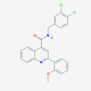 molecular formula C24H18Cl2N2O2 B452584 N-(3,4-dichlorobenzyl)-2-(2-methoxyphenyl)-4-quinolinecarboxamide 