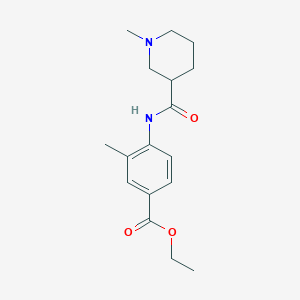 molecular formula C17H24N2O3 B4525843 ethyl 3-methyl-4-{[(1-methyl-3-piperidinyl)carbonyl]amino}benzoate 