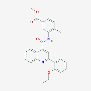 molecular formula C27H24N2O4 B452585 Methyl 3-({[2-(2-ethoxyphenyl)-4-quinolinyl]carbonyl}amino)-4-methylbenzoate 