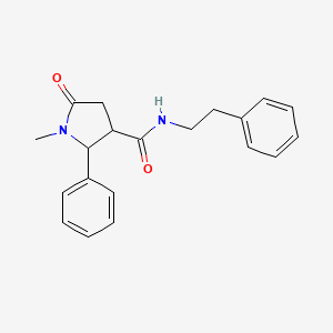 1-methyl-5-oxo-2-phenyl-N-(2-phenylethyl)pyrrolidine-3-carboxamide