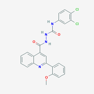 N-(3,4-dichlorophenyl)-2-{[2-(2-methoxyphenyl)-4-quinolinyl]carbonyl}hydrazinecarboxamide