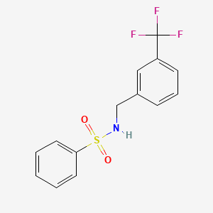 molecular formula C14H12F3NO2S B4525865 N-[3-(trifluoromethyl)benzyl]benzenesulfonamide 