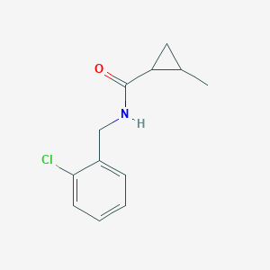 molecular formula C12H14ClNO B452588 N-(2-chlorobenzyl)-2-methylcyclopropanecarboxamide 