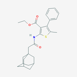 Ethyl 2-[(1-adamantylacetyl)amino]-5-methyl-4-phenyl-3-thiophenecarboxylate