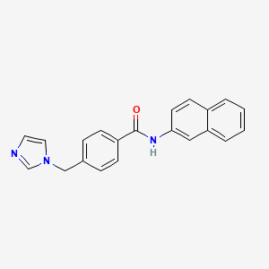 molecular formula C21H17N3O B4525938 4-(1H-imidazol-1-ylmethyl)-N-2-naphthylbenzamide 