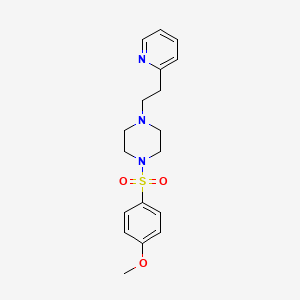 1-[(4-methoxyphenyl)sulfonyl]-4-[2-(2-pyridinyl)ethyl]piperazine