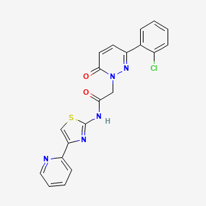 molecular formula C20H14ClN5O2S B4525952 2-[3-(2-chlorophenyl)-6-oxopyridazin-1(6H)-yl]-N-[(2Z)-4-(pyridin-2-yl)-1,3-thiazol-2(3H)-ylidene]acetamide 