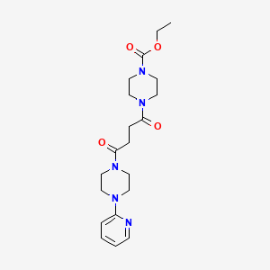 ethyl 4-{4-oxo-4-[4-(2-pyridyl)piperazino]butanoyl}tetrahydro-1(2H)-pyrazinecarboxylate