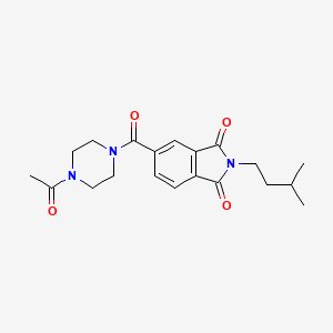 5-[(4-acetylpiperazin-1-yl)carbonyl]-2-(3-methylbutyl)-1H-isoindole-1,3(2H)-dione