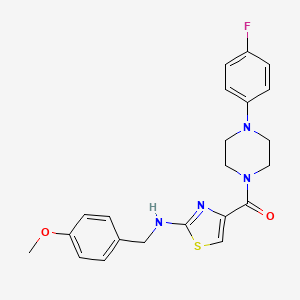 molecular formula C22H23FN4O2S B4525991 [4-(4-Fluorophenyl)piperazin-1-yl]{2-[(4-methoxybenzyl)amino]-1,3-thiazol-4-yl}methanone 