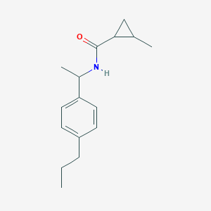 2-methyl-N-[1-(4-propylphenyl)ethyl]cyclopropanecarboxamide