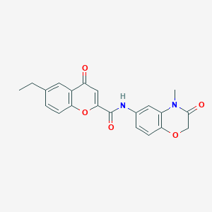 6-ethyl-N-(4-methyl-3-oxo-3,4-dihydro-2H-1,4-benzoxazin-6-yl)-4-oxo-4H-chromene-2-carboxamide