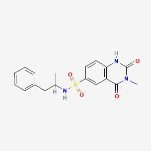 3-methyl-N-(1-methyl-2-phenylethyl)-2,4-dioxo-1,2,3,4-tetrahydro-6-quinazolinesulfonamide