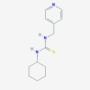molecular formula C13H19N3S B452605 (Cyclohexylamino)((4-pyridylmethyl)amino)methane-1-thione CAS No. 140934-80-1