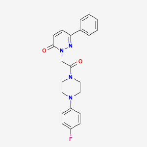 molecular formula C22H21FN4O2 B4526054 2-(2-(4-(4-fluorophenyl)piperazin-1-yl)-2-oxoethyl)-6-phenylpyridazin-3(2H)-one 