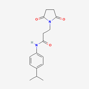 3-(2,5-dioxopyrrolidin-1-yl)-N-(4-propan-2-ylphenyl)propanamide