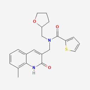 molecular formula C21H22N2O3S B4526068 N-[(2-hydroxy-8-methyl-3-quinolinyl)methyl]-N-(tetrahydro-2-furanylmethyl)-2-thiophenecarboxamide 