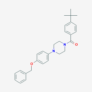 molecular formula C28H32N2O2 B452607 Benzyl 4-[4-(4-tert-butylbenzoyl)-1-piperazinyl]phenyl ether 