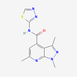 1,3,6-trimethyl-N-(1,3,4-thiadiazol-2-yl)-1H-pyrazolo[3,4-b]pyridine-4-carboxamide