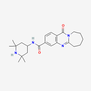 molecular formula C23H32N4O2 B4526087 12-oxo-N-(2,2,6,6-tetramethylpiperidin-4-yl)-6,7,8,9,10,12-hexahydroazepino[2,1-b]quinazoline-3-carboxamide 