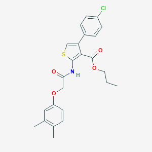 Propyl 4-(4-chlorophenyl)-2-{[(3,4-dimethylphenoxy)acetyl]amino}-3-thiophenecarboxylate