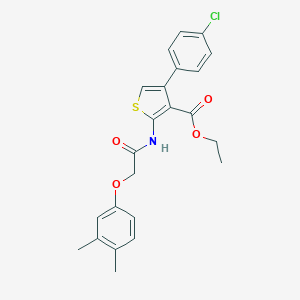 Ethyl 4-(4-chlorophenyl)-2-{[(3,4-dimethylphenoxy)acetyl]amino}-3-thiophenecarboxylate