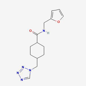 molecular formula C14H19N5O2 B4526102 N-(2-furylmethyl)-4-(1H-tetrazol-1-ylmethyl)cyclohexanecarboxamide 