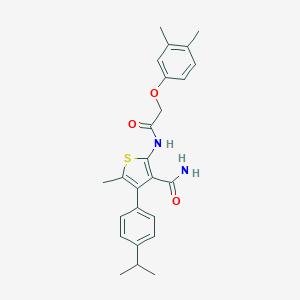 2-{[(3,4-Dimethylphenoxy)acetyl]amino}-4-(4-isopropylphenyl)-5-methyl-3-thiophenecarboxamide
