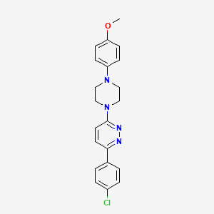 molecular formula C21H21ClN4O B4526113 Pyridazine, 3-(4-chlorophenyl)-6-[4-(4-methoxyphenyl)-1-piperazinyl]- CAS No. 1018127-52-0