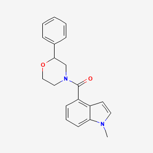 molecular formula C20H20N2O2 B4526126 1-甲基-4-[(2-苯基-4-吗啉基)羰基]-1H-吲哚 