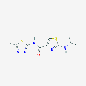 N-[(2E)-5-methyl-1,3,4-thiadiazol-2(3H)-ylidene]-2-(propan-2-ylamino)-1,3-thiazole-4-carboxamide