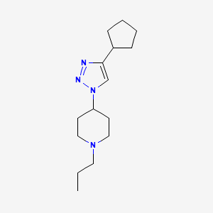 molecular formula C15H26N4 B4526161 4-(4-cyclopentyl-1H-1,2,3-triazol-1-yl)-1-propylpiperidine 