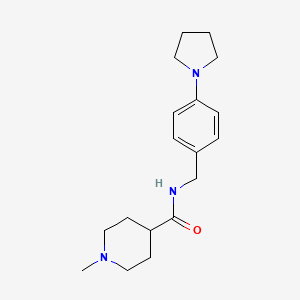 molecular formula C18H27N3O B4526211 1-methyl-N-[4-(1-pyrrolidinyl)benzyl]-4-piperidinecarboxamide 