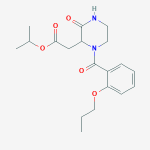 molecular formula C19H26N2O5 B4526224 isopropyl [3-oxo-1-(2-propoxybenzoyl)-2-piperazinyl]acetate 