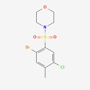 molecular formula C11H13BrClNO3S B4526241 4-[(2-bromo-5-chloro-4-methylphenyl)sulfonyl]morpholine 