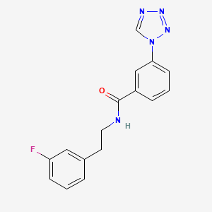 N-[2-(3-fluorophenyl)ethyl]-3-(1H-tetrazol-1-yl)benzamide