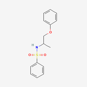 molecular formula C15H17NO3S B4526257 N-(1-methyl-2-phenoxyethyl)benzenesulfonamide 